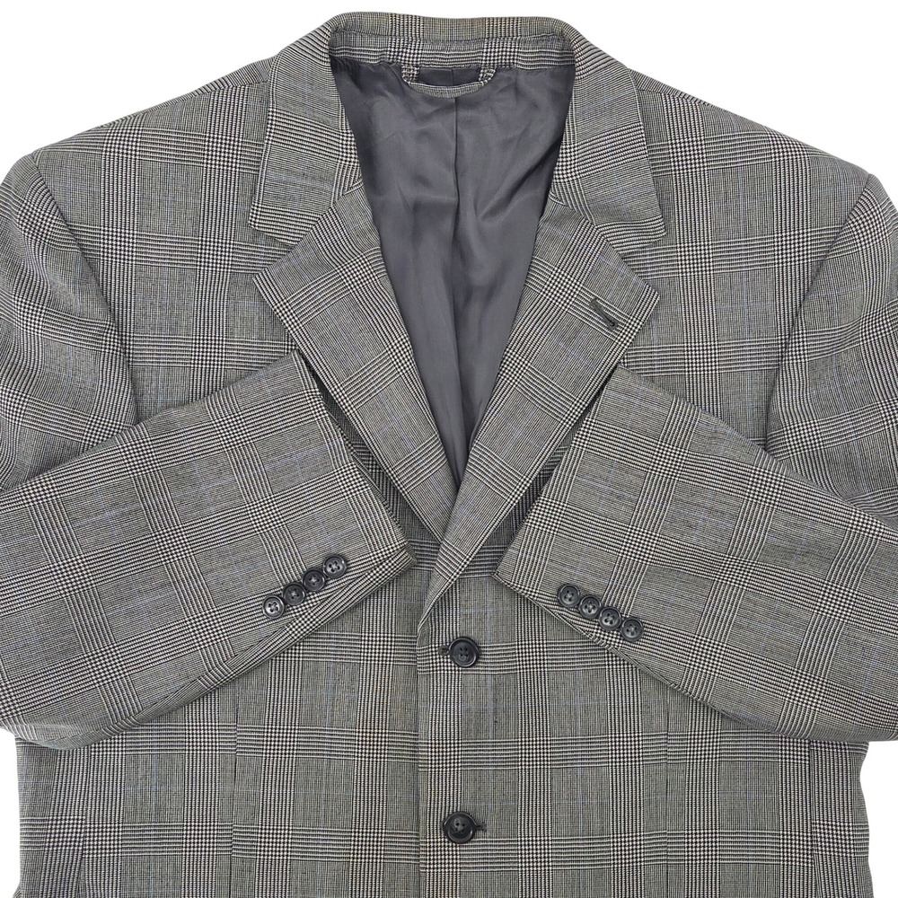 Jos‎ A Bank Signature Collection Grey Glen Plaid Wool Blazer Jacket 41R
